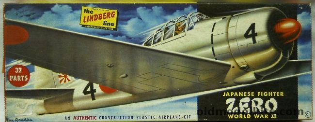 Lindberg 1/48 Japanese Fighter Zero -Mitsubishi A5M2, 514-79 plastic model kit